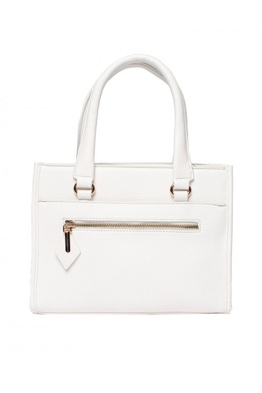 White Handbag with zipper