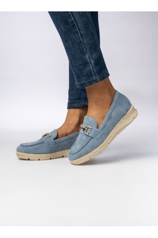 Womens Moccasins light blue LARISA BLUE