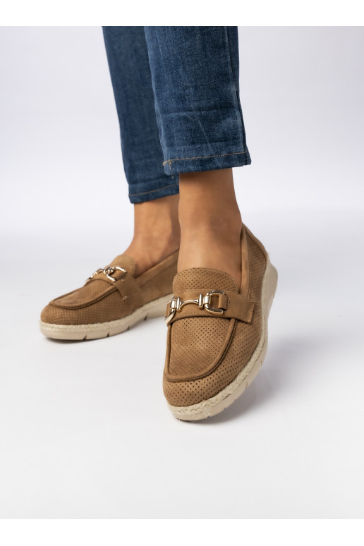 Womens Moccasins Brown color LARISA CAMEL