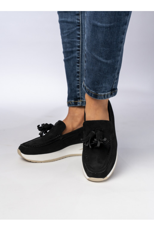 Womens Moccasins black LIVIA BLACK