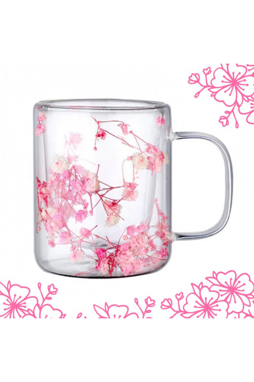 Szklanka termiczna withami w środku, pink - 250 ml 1pcs. SZK133