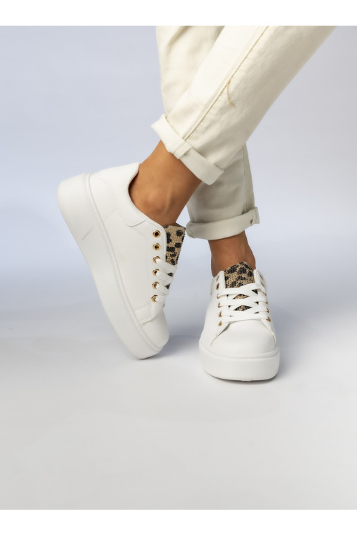 Womens Sneakers model shoes SAVANNAH WHITE/LEOPARD