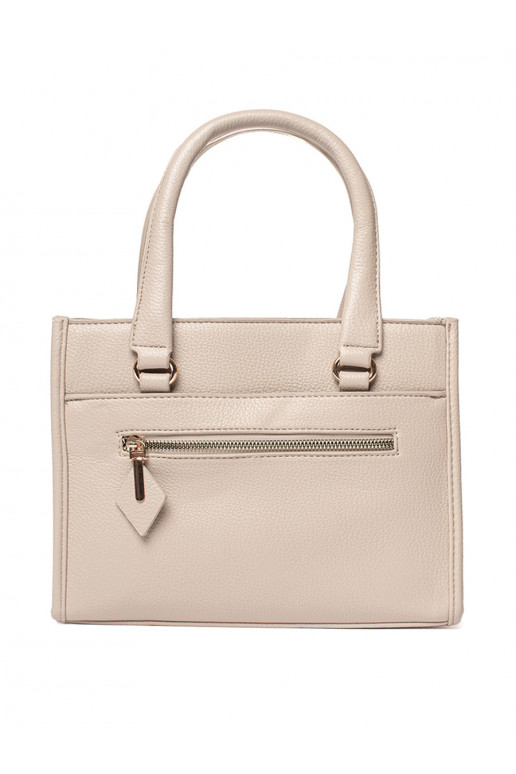 ivory Handbag with zipper