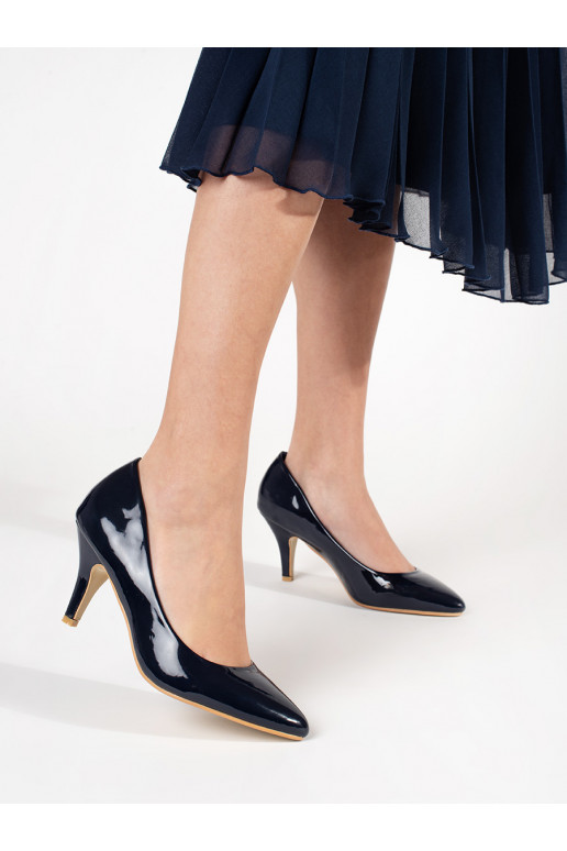 dark blue lacquered High heels