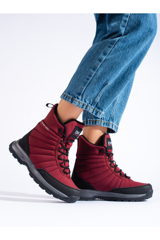 Women's snow boots DK Waterproof burgundy color