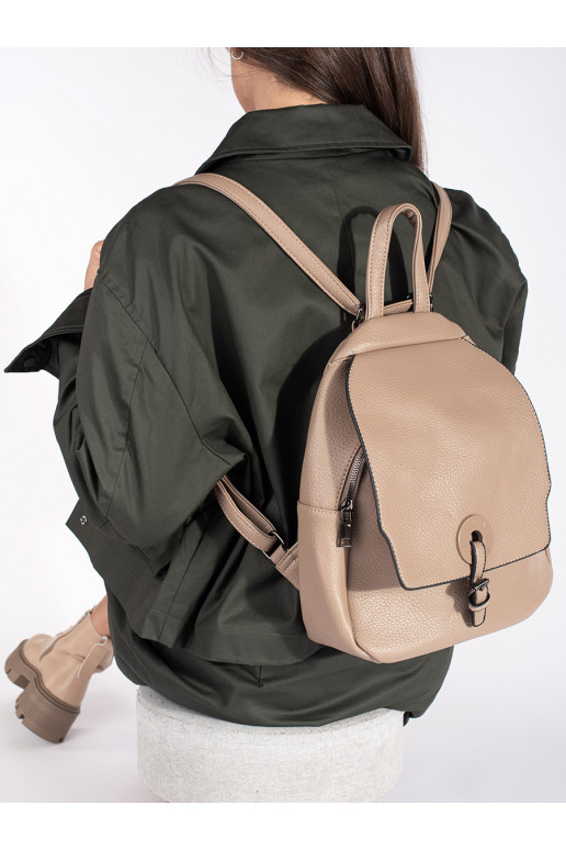 Classic  beige backpack damski