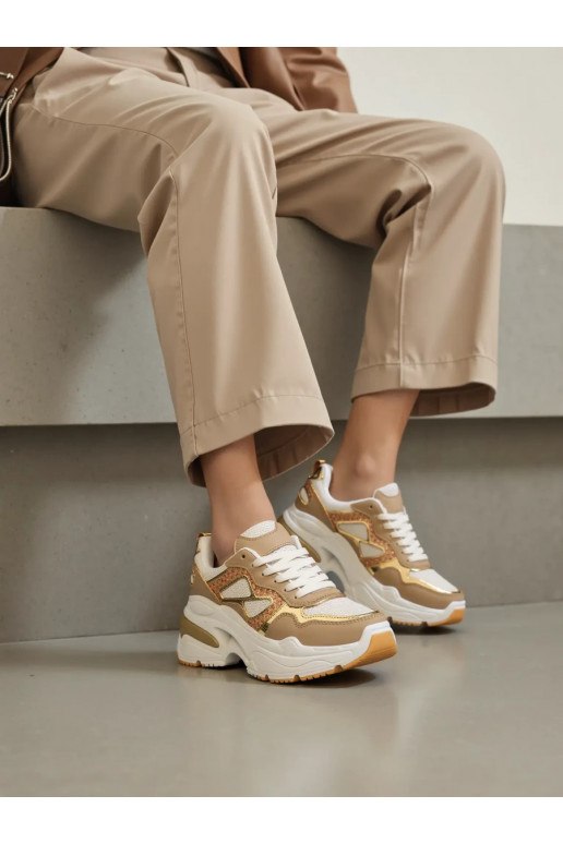 Sneakers model shoes GLAM khaki colors