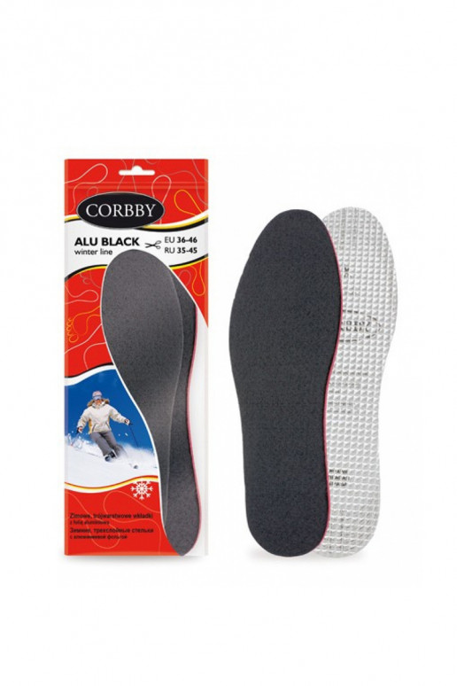 Corbby ALU BLACK Winter Three-Layer Insoles with Aluminum Foil