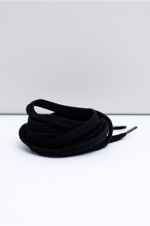 Corbby Cotton Black Flat Laces