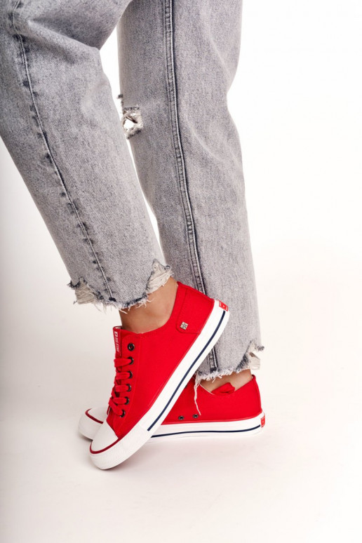 Women's Classic Low Sneakers Big Star DD274339 Red