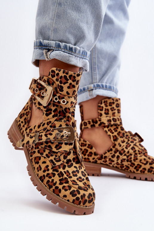 Lu Boo Suede Boots With Cutouts Panther Rock Girl