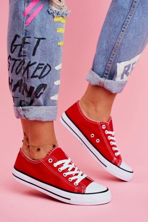 Classic Women's Sneakers Red Omerta