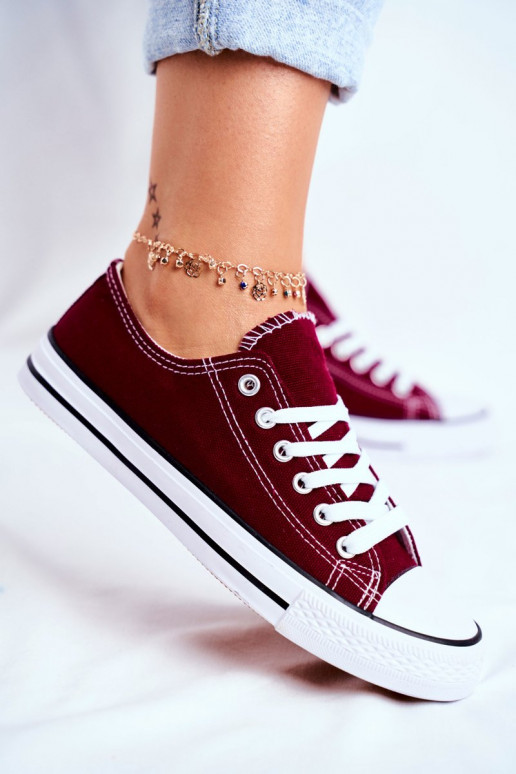 Women's Classic Sneakers Burgundy Omerta