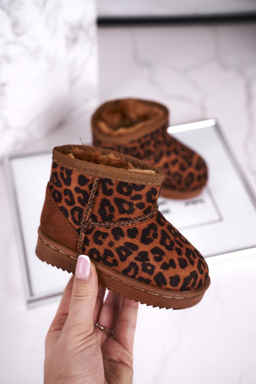 Children's Warm Snow Boots Leopard Gooby