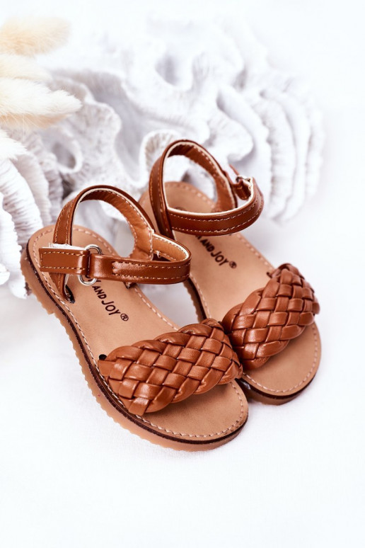 Children's Braided Sandals Camel Bailly