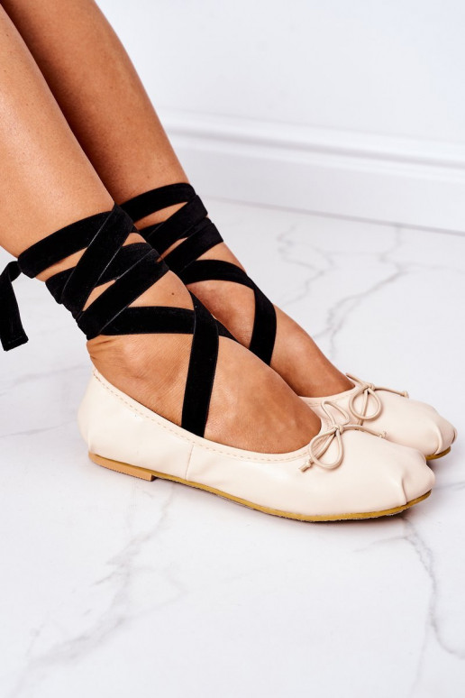 Lace-up Ballerinas Lu Boo Nude