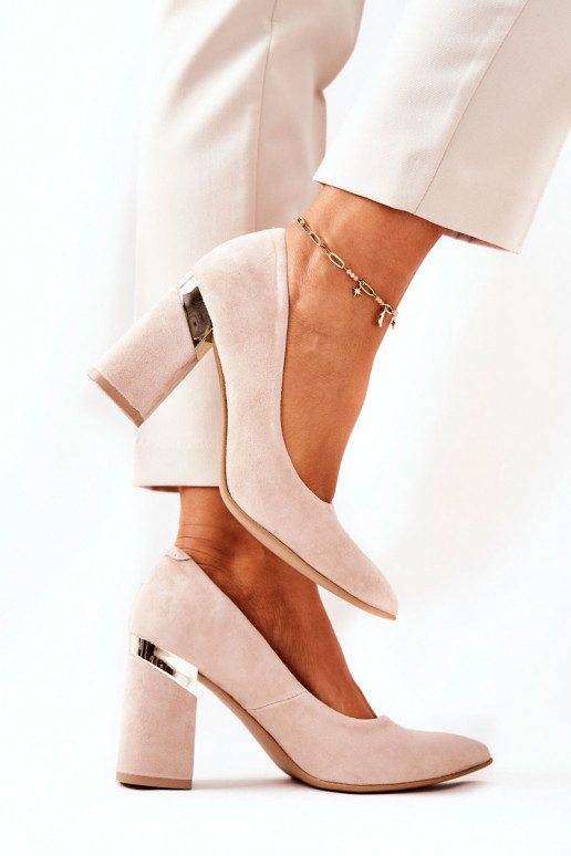 Suede pumps Lewski 3117 Beige