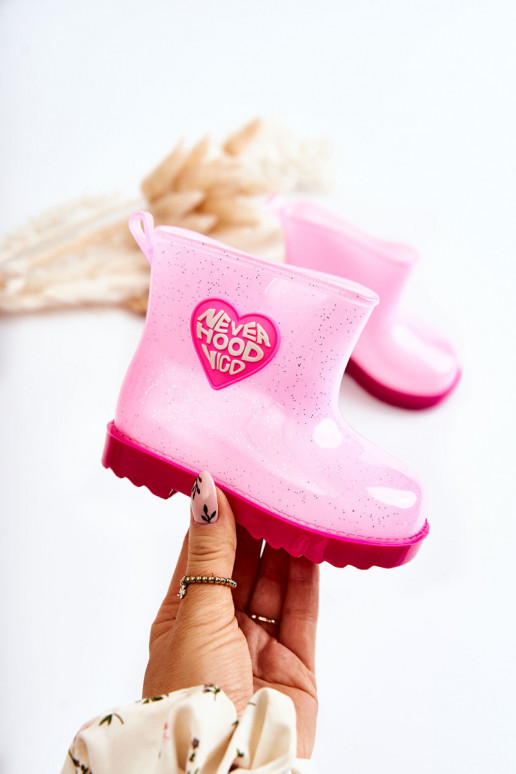 Children's Brocade Galoshes Pink Rain