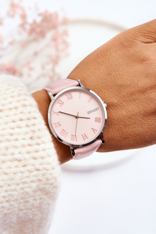 Women's Analog Strap Watch ERNEST Pink