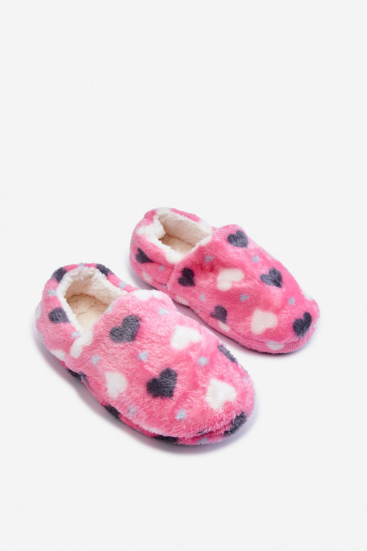 Children's Insulated Slip-On Slippers In The Heart Pink Meyra