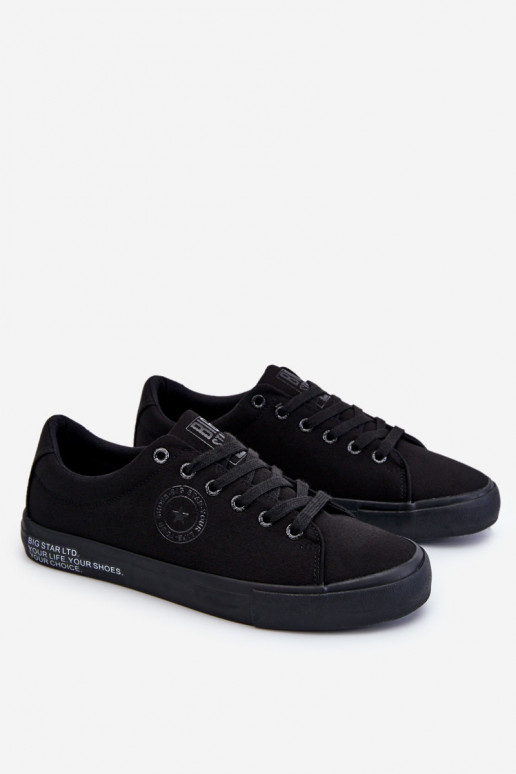 Men's Low Textile Sneakers Big Star LL174078 Black