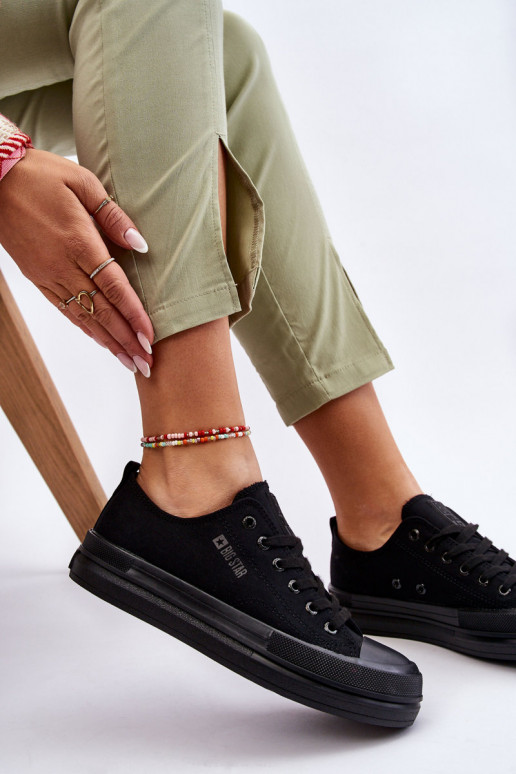 Big Star Low Lace-up Sneakers LL274967 Black