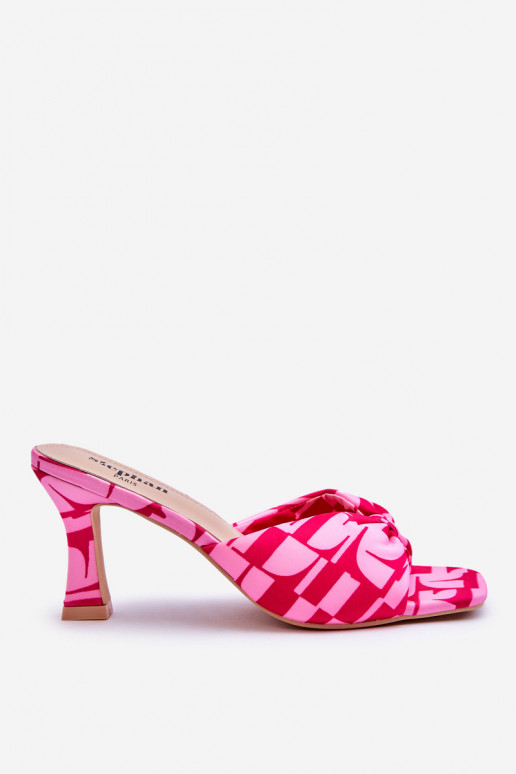 Fashionable High Heels In Print Pink Floria