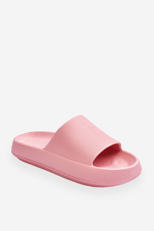 Fashionable Light Flip Flops On A Massive Sole Pink Rebel