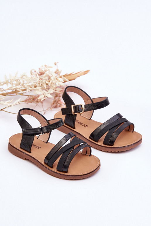 Children's Sandals With Straps Black Isla