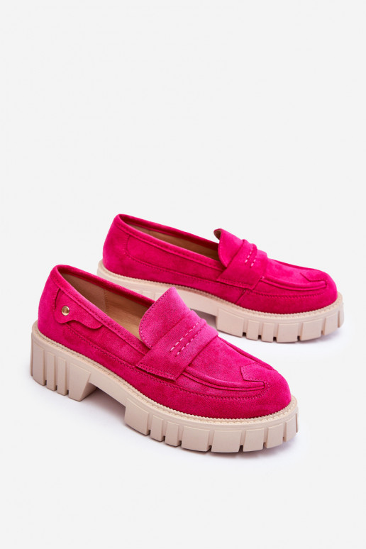 Women's Suede Slip-On Shoes Fuchsia Fiorell