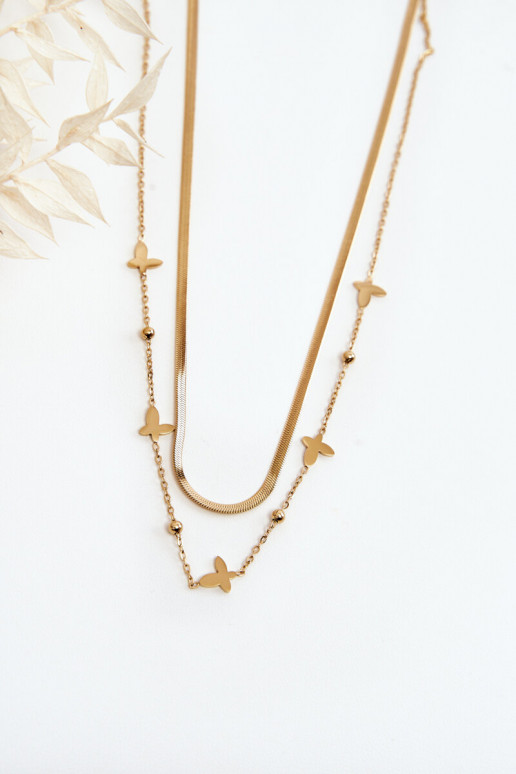 Women's Snake Chain With Butterflies Gold