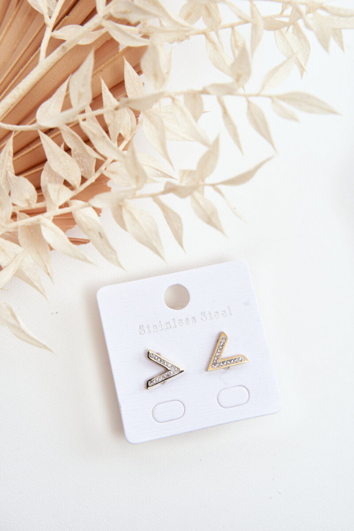 Classic V-shaped Earrings Gold