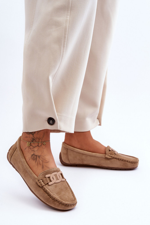 Women's Fashion Suede Moccasins Brown Rabell