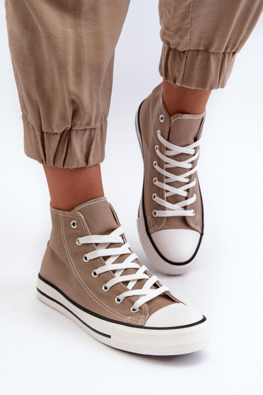 Women's Classic High Sneakers Beige Remos