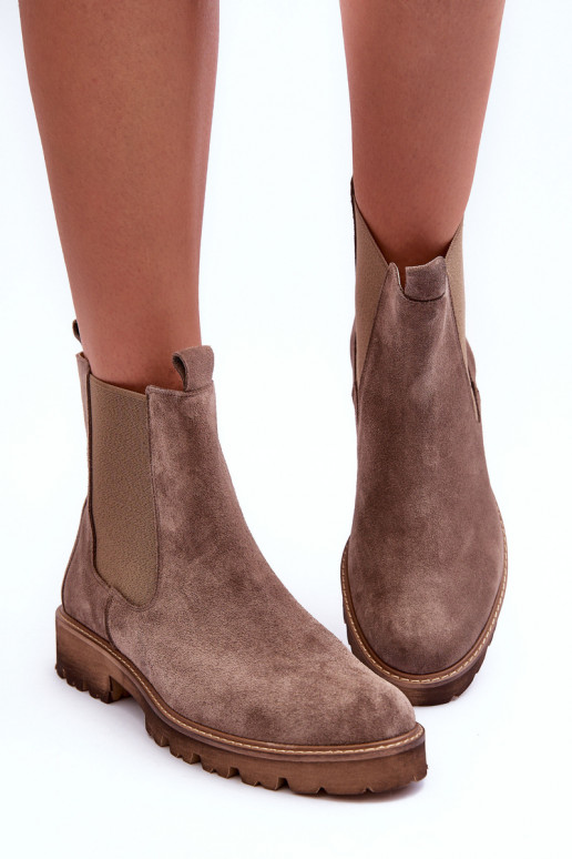 Suede Ankle Boots Brown Nicole 2672