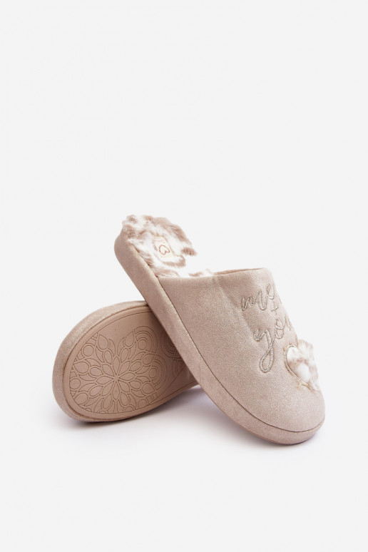 Shiny Women's Slippers Beige Geraja