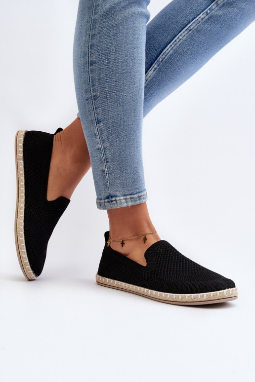 Black Women's Slip-On Espadrilles Harmonie