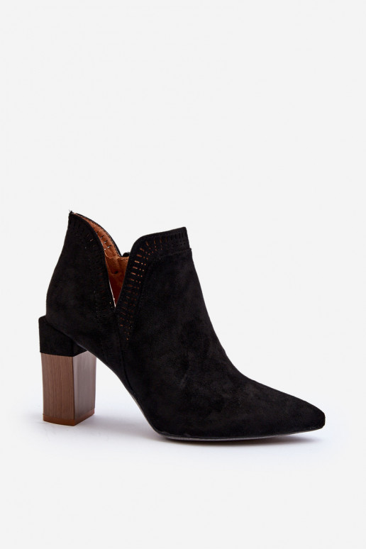 Ankle Boots with Lace Pattern Black Vailen