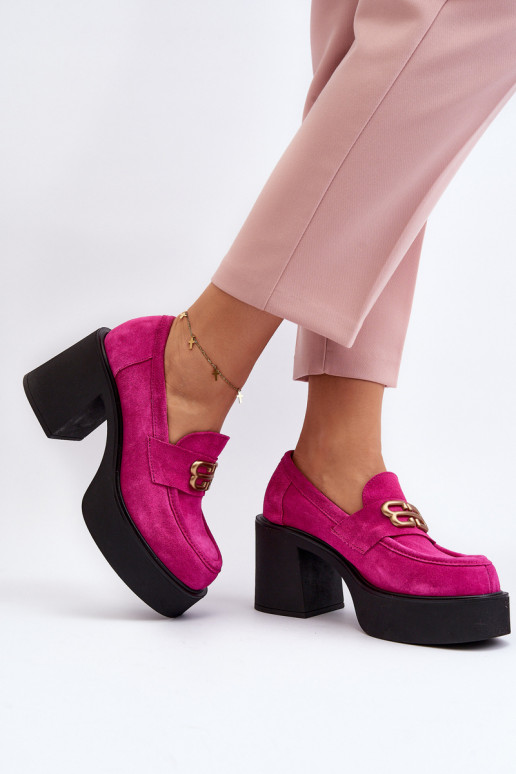 Zazoo 20170 Women's Suede Pumps in Pink