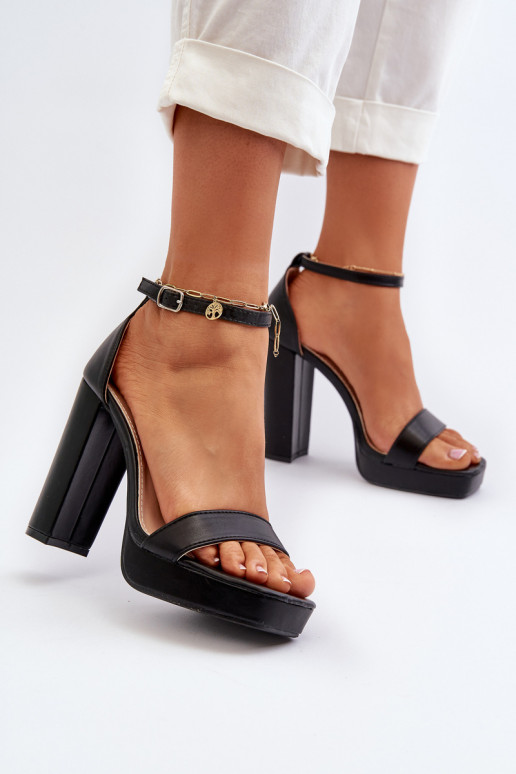 Black Trewenna High Heel Sandals