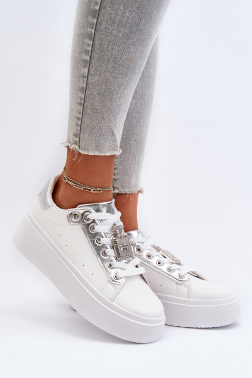 Women's Sneakers with Decoration White Celedria