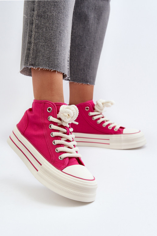 Women's Platform Sneakers Fuchsia Aineri