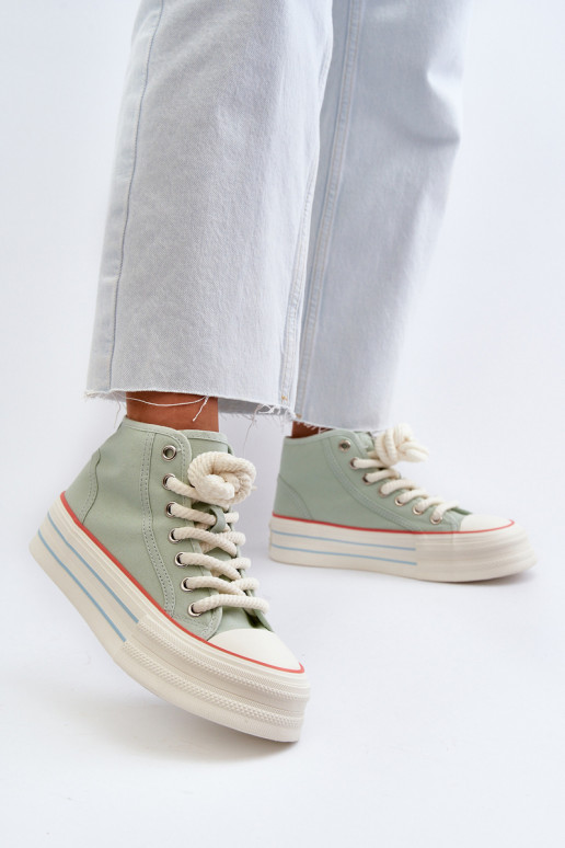 Women's Platform Sneakers Mint Aineri