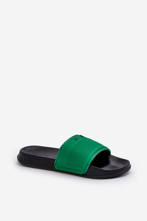 Light Men's Flip Flops Big Star NN174693 Green