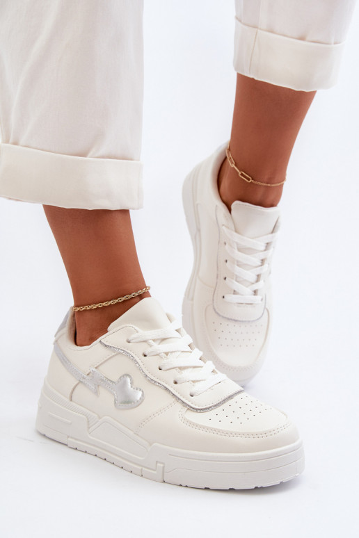 Women's Platform Sneakers White Zeparine