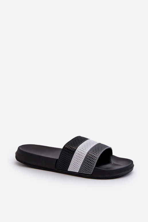 Classic Men's Slippers with Straps Grey Sylri