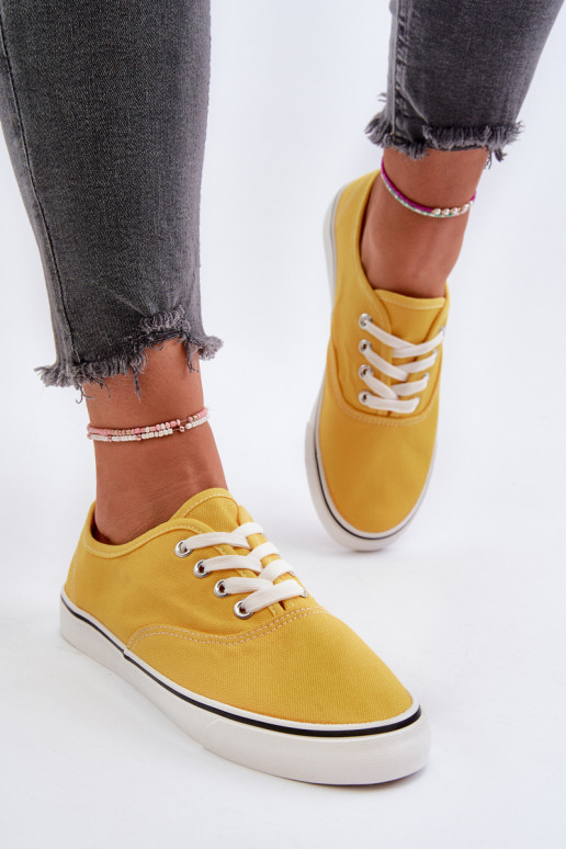 Women's Classic Yellow Sneakers Olvali