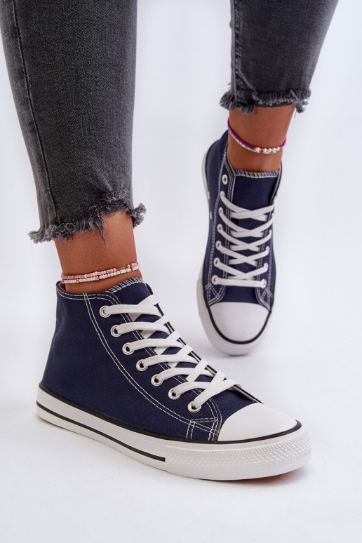 Navy Blue Women's Sneakers Socerio