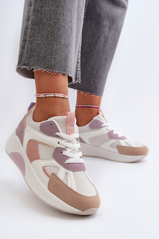 Women's Platform Sneakers Purple Lenivia