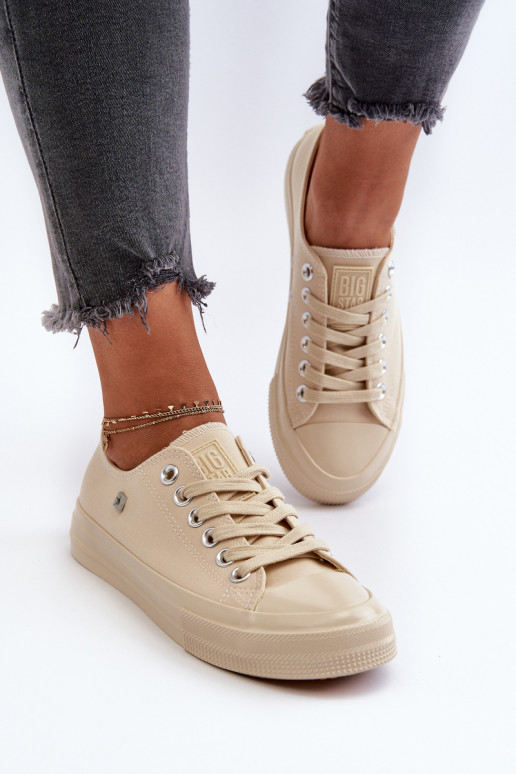 Classic Women's Sneakers Big Star NN274286 Beige